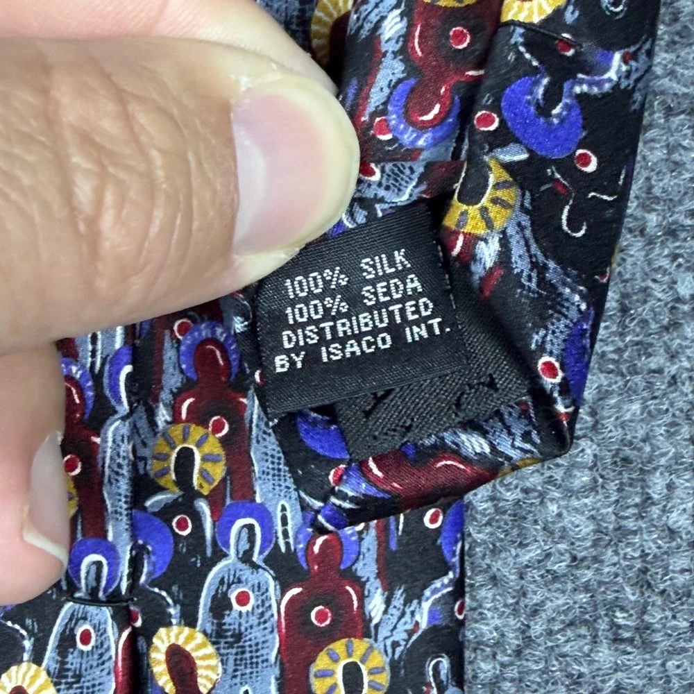Carlos by Carlos‎ Santana Mens Silk Necktie Live From The Heart Abstract Figures